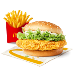 麦辣鸡腿堡+中薯条