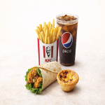 老北京鸡肉卷+薯条(中)+葡式蛋挞(1只)+中百事可乐(冰)