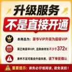 【非直接开通】 豪华VIP升级超级VIP1年 需豪华剩余>372天 勿乱拍
